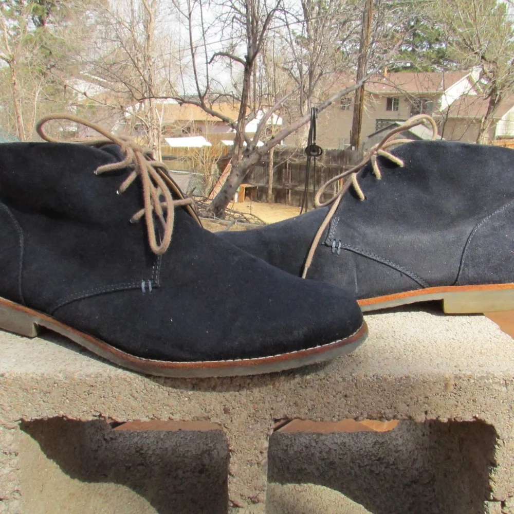 Orchid BMX Vintage men's chukka boots, a desert boot style in dark navy Suede